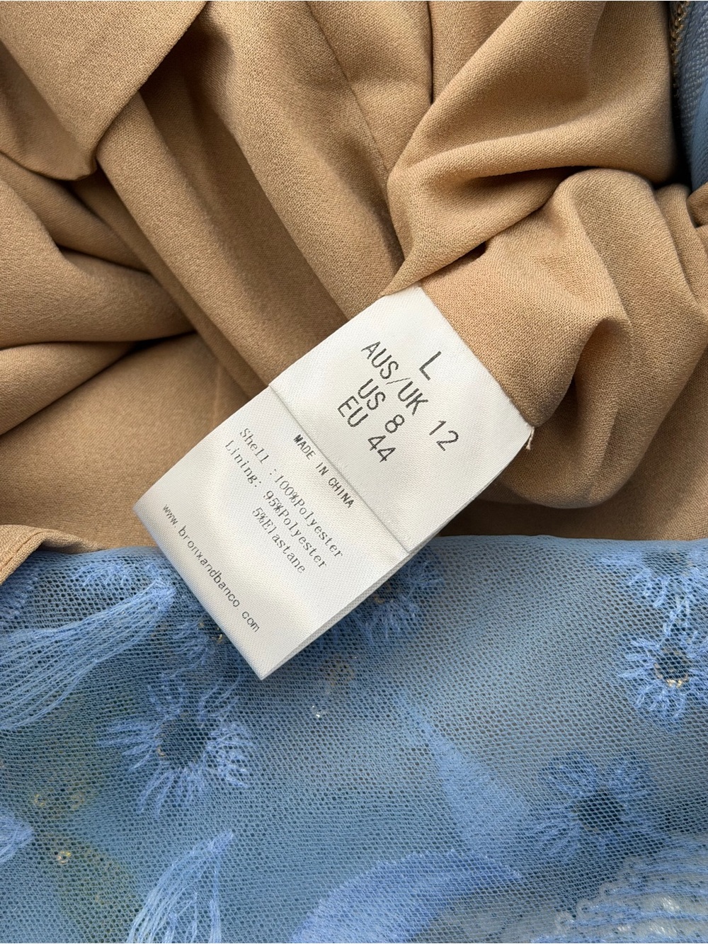 🆕 BRONX & BANCO 🧿 NWOT Dahlia Floral Gown, Baby Blue Multi Maxi - Sz L US 8 - Picture 17 of 17